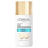 L'Oréal Paris UV Defender Aquafusion Protector Solar Diario FPS50+, Protector Solar Aqua-Gel, Previene Manchas Solares y...