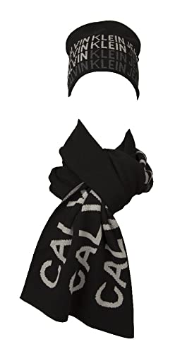 Bonnet avec manchette et écharpe Calvin Klein ZM0ZM02157 luxe