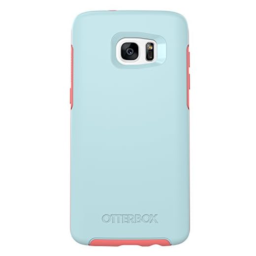 OTTERBOX Symmetry Series Case for Samsung Galaxy S7 Edge - Retail Packaging - Boardwalk (Bahama Blue/Candy Pink)