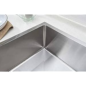 Happy Homes (45x20 x10)"-Inch Luxury 304 Grade Stainless Steel Double Bowl Kitchen Sink (Silver) (Polished Finish)