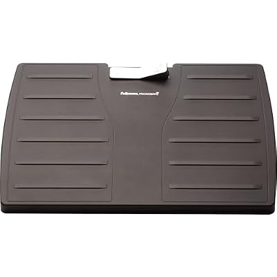 Fellowes Office Suites Metal Adjustable Foot Rest (8032201), Black, Metal