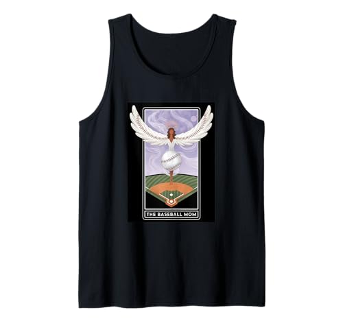 Béisbol Halloween Tarot Card Baseball Wings Mom Camiseta sin Mangas