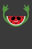 Wassermelone mit Sonnenbrille: Liniertes DinA 5 Notizbuch für Früchte-Fans Frucht- und Obst liebende und Gemüse Fans Notizheft
