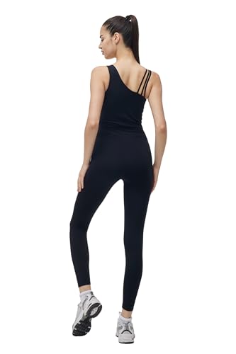 Image of LOVESOFT Workout Jumpsuits for Women Sleevesless Bodycon Backless Unitard