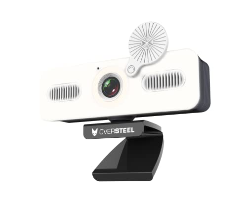Oversteel - Bulat Webcam 1080P Full HD mit Mikrofon und Lichtring, 60fps, USB 2.0, Videoanrufe, Aufzeichnung, Konferenzen, PC/Mac/Notebook/Tablet/Chromebook – Bild 3