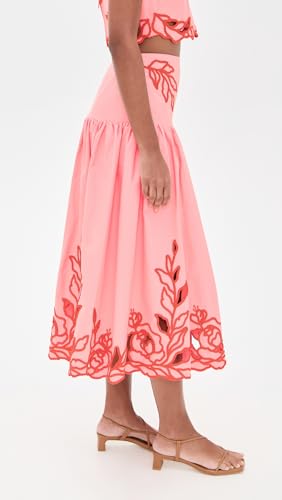 Cinq à Sept Women's Trailing Peonies Tilda Skirt4