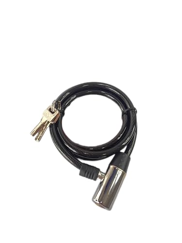 Cadeado Com Trava Antifurto E Cabo De Aço Ideal Para Bikes E Motos Com Duas Chaves