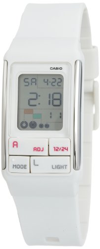 Casio #LDF52-7A Women's Poptone White Pastel LCD Digital Watch