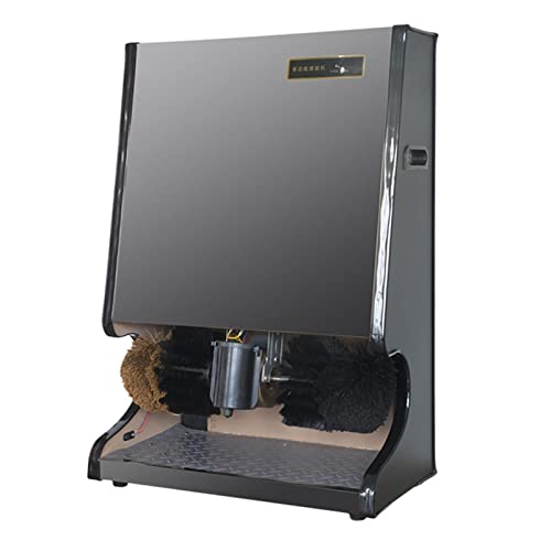 máquina pulidora de zapatos Máquina Automática de Limpiabotas de Cuero y Metal con Cepillo Combinado para Quitar el Polvo y Pulir, Lustradores de Zapatos Eléctricos, para Una Fácil Limpieza y Bajo Niv