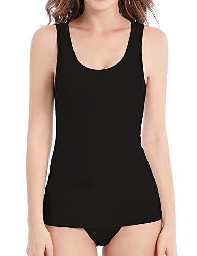 Comfneat Women's Basic Tanks Comfy Top (Color-Set-2 4-Pack, M) #TOP1