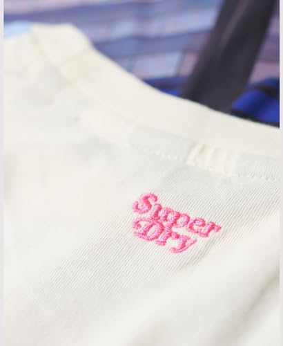 Superdry Para Mujer. W6011959A Camiseta De Tirantes Con Subestampado Blanco (S), Casual, AlgodóN, Sin Mangas / Tirantes - 3