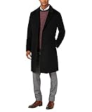 LONDON FOG Men's L19195 Signature Wool Blend Top Coat - Black - 44R