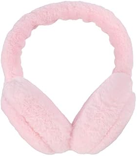 SUPVOX Soft Earmuffs Plush Outdoor Winter Warmer Earmuffs Ear Warmers Headband For Girls Women (Pink)