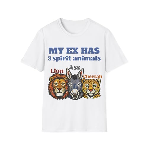 T-shirt My Ex Has 3 Spirit Animals vêtement humour noir et mode streetwear