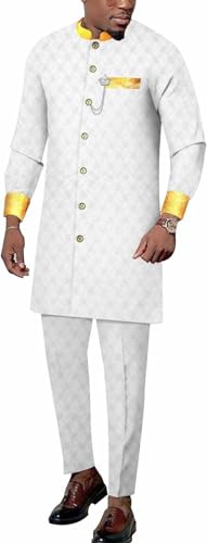 Chemise dashiki homme et pantalon assorti pour mariages et fêtes africaines