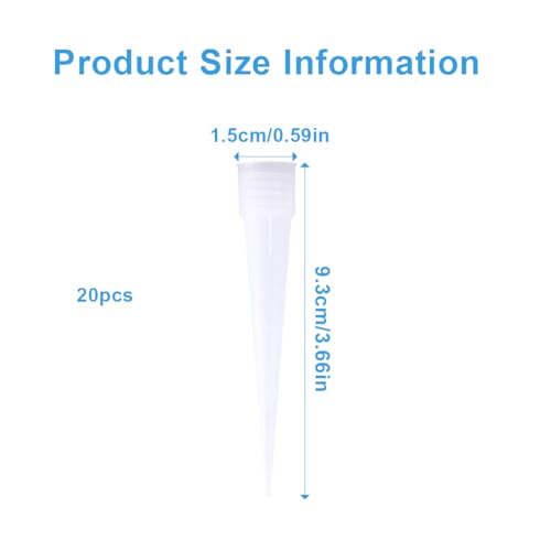 EBHO 20 Stück Kartuschenspitzen,Silikon Spitzen,Kartuschentüllen, Tüllen Für Silikonkartuschen, Silikondüsen-Applikator Für Klebedichtmittel Und Kartuschenpistole