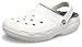 Price comparison product image Crocs Classic Unisex Lined Clog, Soft, Fuzzy Liner for Extra Warmth with Slip On Style, in White / Grey Lining, Size M9W10 UK