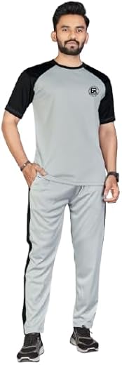 Cotton Blend Night Suit/Summer Suit for Men, Regular Fit Half Sleeves T-Shirt & Lower Set | Soft Cord-Set Track Suit for B...