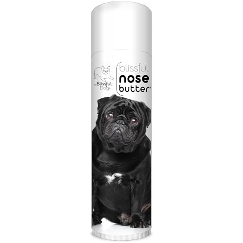 Image of The Blissful Dog Black Pug Nose Butter for Dry, Cracked Skin, Lick-Safe Dog Nose Balm with Moisturizing Shea Butter, Almond, Olive, and Essential Oils, Pet Supplies, Uncented, 0.50 oz.