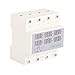 ZAWELIYO 3 Phase DIN Rail Voltmeter Voltage and Current Protector Digital Display 3 Phase Voltage Monitoring Sequence Relay AC 390‑500V (63A)