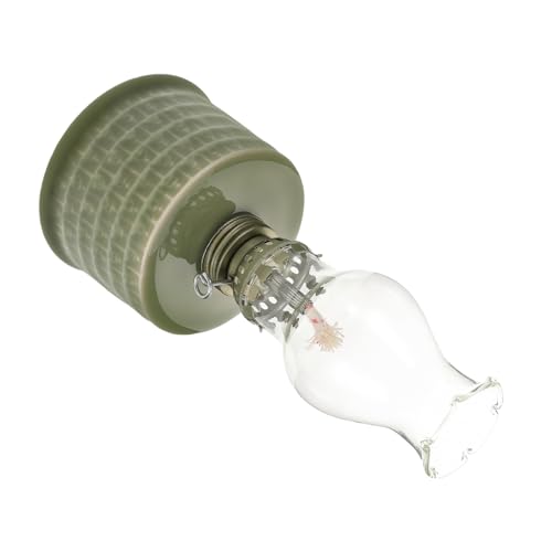 RORPOIR Antike Keramiklaterne Vintage Petroleumlampen Für Innenbereich Retro Öllampe Tischdeko Für Schlafzimmer Teestube