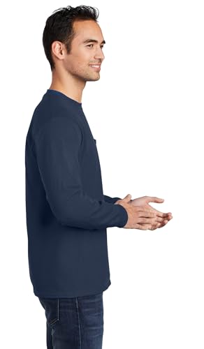 Port & Company Long Sleeve Essential Pocket Tee-PC61LSP2