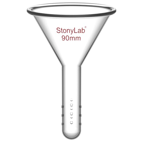 Entonnoir en verre perforé stonylab pour chromatographie flash et verrerie de remplissage