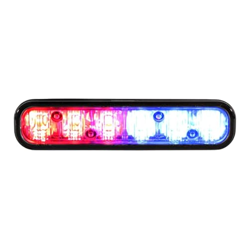 Whelen Ion Series Super-Led Emergency Lighthead - Red/Blue Warning Light for Police & Emergency Vehicles - Ultra Bright Professional-Grade - Durable Hard-Coated Lens - 25 Flash Patterns