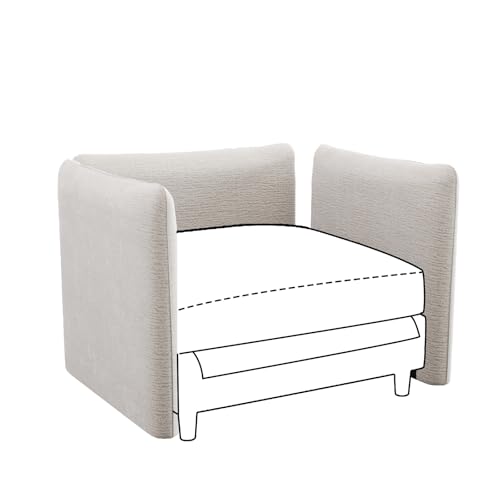 DreamDashio Chenille Armrest/Backrest Adjustable Angle for Modular Sectioanl Sofa, 3 Pieces, Beige