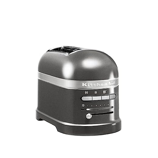 KitchenAid 5KMT2204EMS, 1250 W, Aluminio, 2 Ranuras, Gris