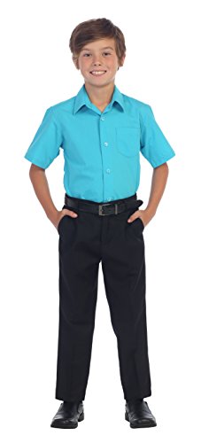 Gioberti Boy's Short Sleeve Solid Dress Shirt2