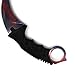 WeTop Karambit Knife, CS-GO for Hunting Camping Fishing Self Defenses and Field Survival, Stainless Steel Fixed Blade Tactical Knife with Sheath and Cord (Purple Dark).