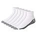 Hanes Men's ComfortBlend Max Cushion Ankle Socks, 6 Pack, white, Shoe Size: 6-12