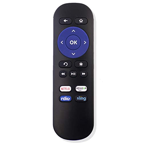 New Iinfrared IR Replaced Remote Control Fit for Roku Player 1 2 3 LT HD XD XS XDS (Don't Support Roku Stick, Hdmi Stick, Roku TV or Game) (with 4 App Key Netflix Radio Sling)