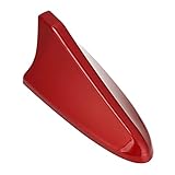 ASHATA Dachantennenabdeckung für Optima/Sonata/Elantra, Passend für Genesis Limousine G80, Einzigartiges Design mit Signalverstärkung, ABS-Kunststoff (Rot)