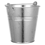 UPKOCH Kleiner Zinkeimer Pflanzgefäß 8cm Höhe Silberner Metalltopf Rustikale Deko für Blumen Garten Terrasse