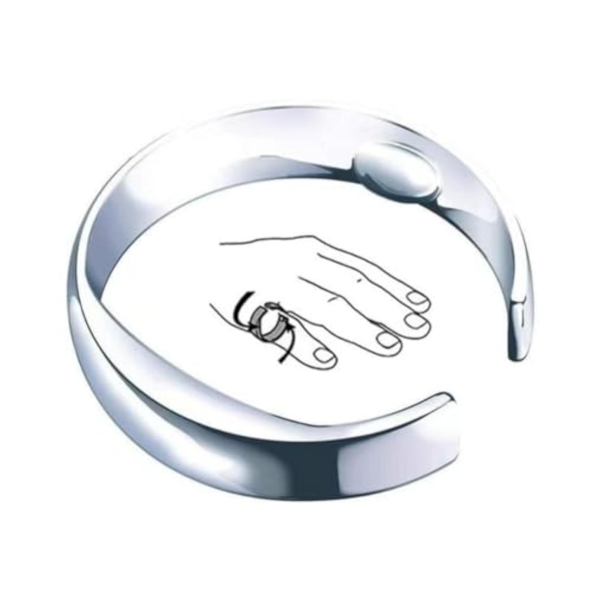 Adjustable Stylish Copper Magnetic Open Ring, Unisex