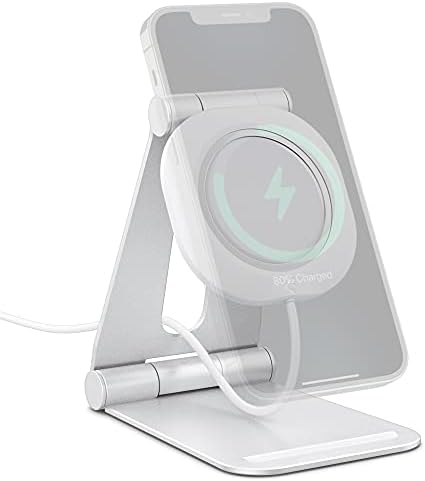 Spigen Mag Fit S Designed for MagSafe Charger Pad Stand Compatible with iPhone 12/12 Mini/12 Pro/12 Pro Max [Magsafe Charger Not Included] - White