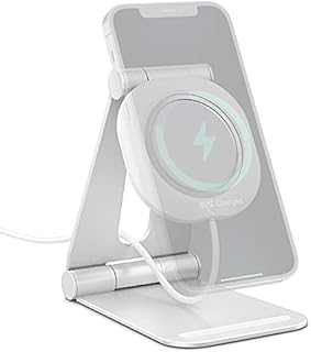 Spigen Mag Fit S Designed for MagSafe Charger Pad Stand Compatible with iPhone 12/12 Mini/12 Pro/12 Pro Max [Magsafe Charger Not Included] - White