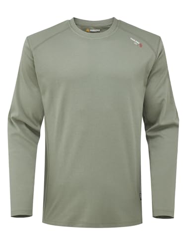 VANLENS FR Shirts for Summer 5.5OZ Lightweight Breathable Vented Mesh Flame Resistant Long Sleeve Crew T-Shirt CAT2