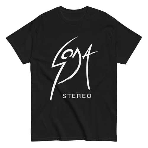 T-shirt Soda Stereo noir 100% coton unisexe groupe rock argentin