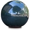 PLANTATOREM Ceramic Glazed Garden Sphere 16 Inch Outdoor Decorative Gazing Ball Orb for Lawn, Patio, Yard & Home Decor, Green Mirage