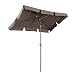 Produktbild 200 × 125 cm Sonnenschirm Marktschirm Gartenschirm Terrassenschirm Sonnenschutz UV 50+ Rechteckig