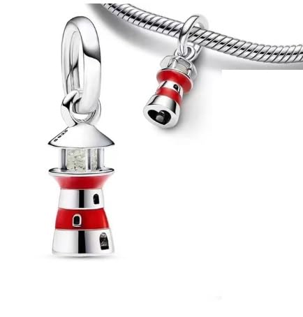 The CharmeryLighthouse Charm 925 Sterling Silver Charm Compatible with Pandora Charms,and Many Other UK Charm Bracelets.