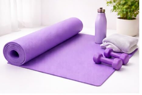Luxury Yoga Mat – Non-Toxic, Anti-Slip, 4mm Thick, Comfortable & Durable – Perfect for Yoga, Pilates, and Stretching Workouts (random colour)