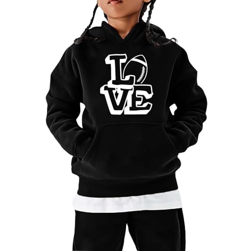 Girls Hoodies & Sweatshirts Football Fans Sports Teen Sweatshirt Rugby Player Retro Kids Boy Girl Rugby Pullover