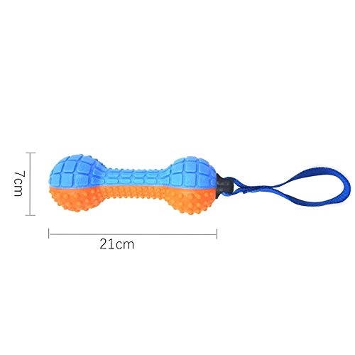 PETLICIOUS & MORE TPR Squeaky Handle Dumbbell Chew Toy for Dogs & Puppies - Dumbbell
