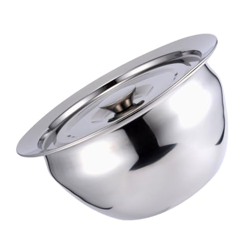 Abaodam 1Pezzi Ciotola Cottura Acciaio Inossidabile Accessorio Multifunzionale per Impastare e Preparare Insalate Design per Evitare Spruzzi per Cucina