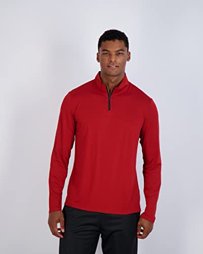 Real Essentials Mens Big And Tall King Size Quarter 1/4 Zip Pullover Long Sleeve Athletic Dry Fit Shirt Gym Running Golf Half Zip Top Workout Sweatshirts Sweater Jacket, Set 13, 5X Tall, Pack Of 3 #TOP1