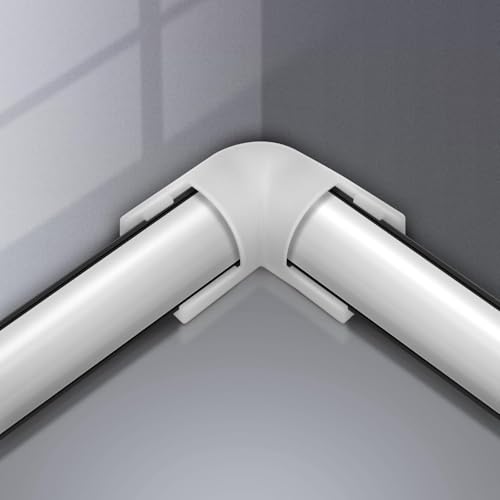 HOMMAND LED Profil 45 Grad, LED Aluminium Profil V-Form 10m, LED Leisten in Aluprofil mit Eckverbinder, Klebstoff, Endkappen und Montageclips, LED Streifen Kanal und Diffusor, LED Kanal 10 x 1m/3,3ft